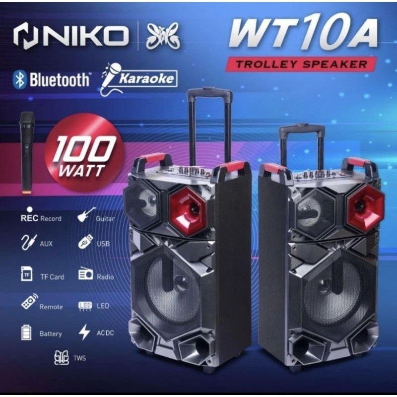Speaker Aktif Portable Niko WT 10A Speaker Meeting 10 inch