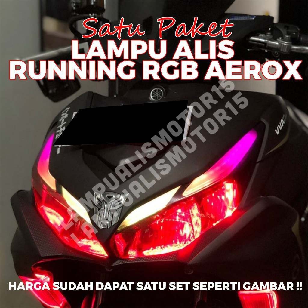 NO BINTIK LAMPU ALIS RUNNING RGB FREE DEMON EYE FREE ALIS SEIN ADA MODE WELCOME / LAMPU VARIASI YAMA