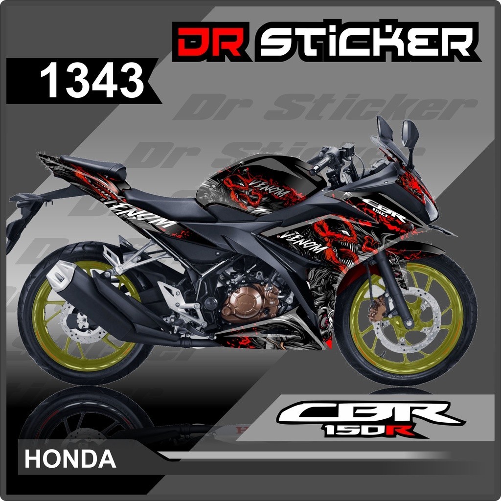 Decal  Sticker CBR 150R Facelift Fulbody 2019 Desain Venom - Sticker Full Body CBR150R