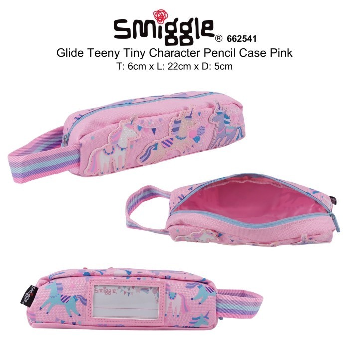 

TERLARIS! Smiggle Pencil Case Set Tempat Pensil Kotak Pensil Unicorn Black Pink - unicorn pink