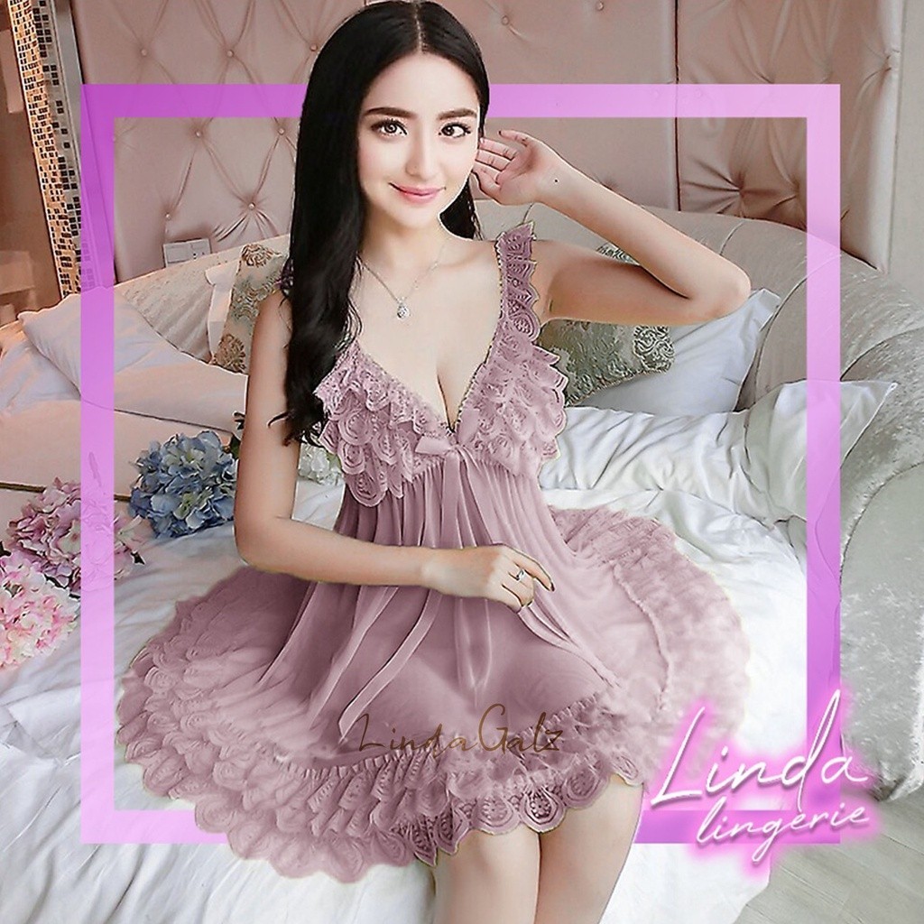 LindaGalz - Pakaian Tidur Wanita Dewasa / Lingerie Big Size Jumbo 0931-NUDE 0931