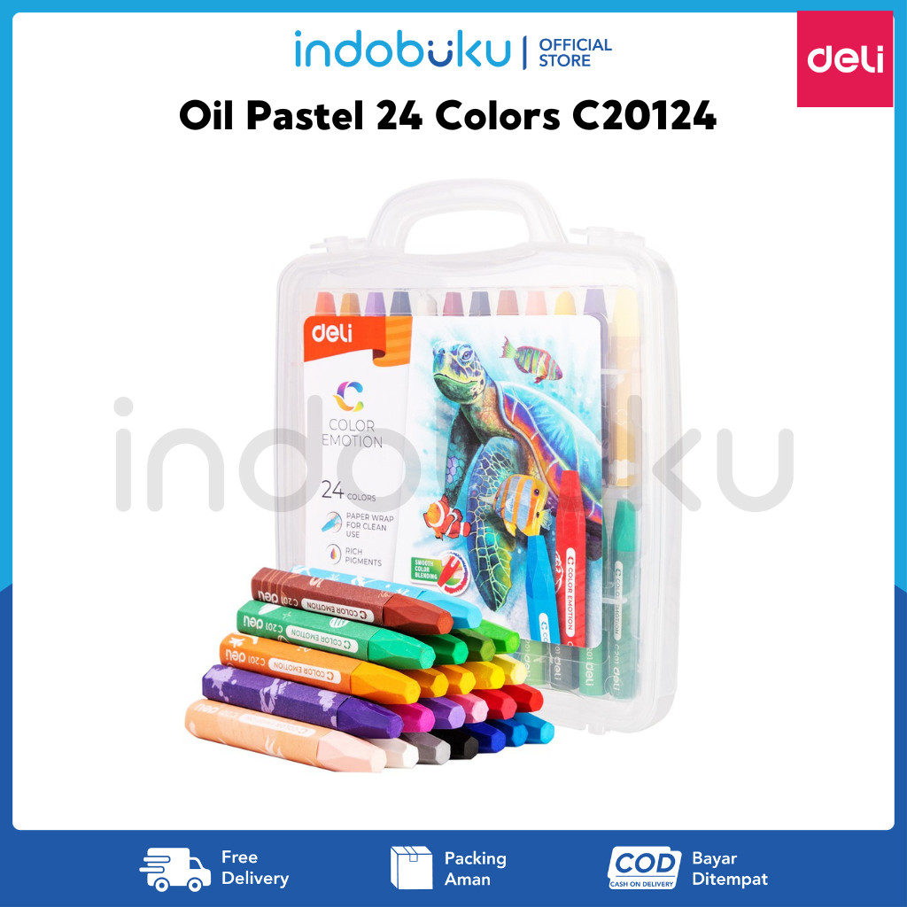 

Oil Pastel 24 Colors Deli C20124 Crayon Deli 24 Warna C20124