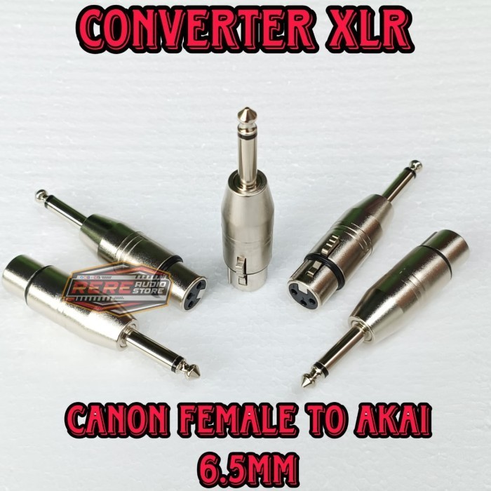 Converter Canon XLR Female to Jack Akai 6.5 Mono / Konektor XLR to TOA