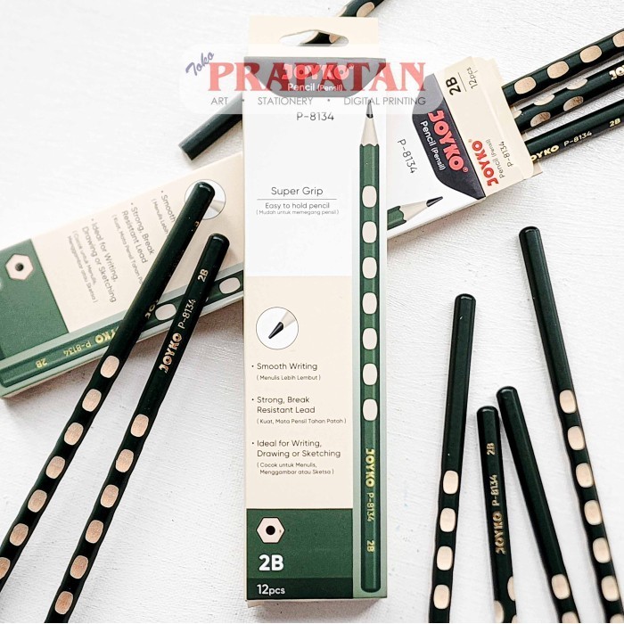 

Pensil Tulis P-8134 Joyko 2B | 1 BOX ISI 12PCS | Writing Pencil -YY41