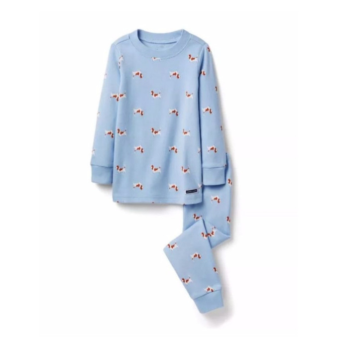 PIYAMA BAJU SETELAN ANAK BLUE DOG JANIE AND JACK ANAK PEREMPUAN