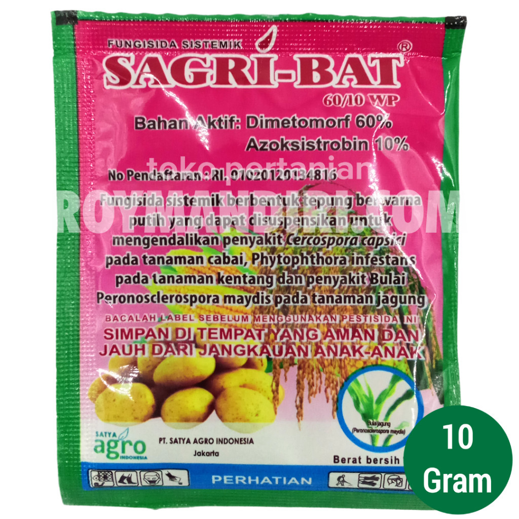 Fungisida Sistemik Sagri-Bat 60/10 WP @10 gram