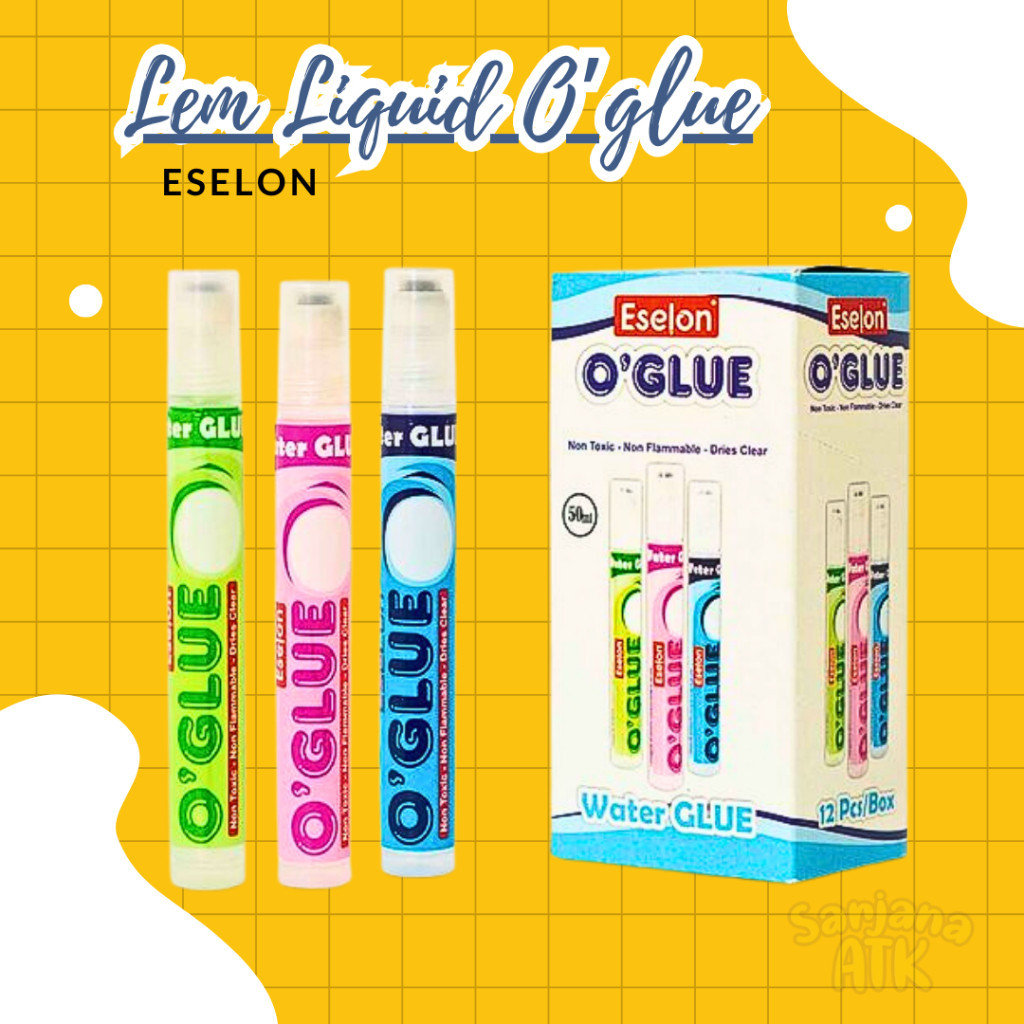 

Lem kertas / Glue / Lem Cair Kertas Eselon 50ml Oglue