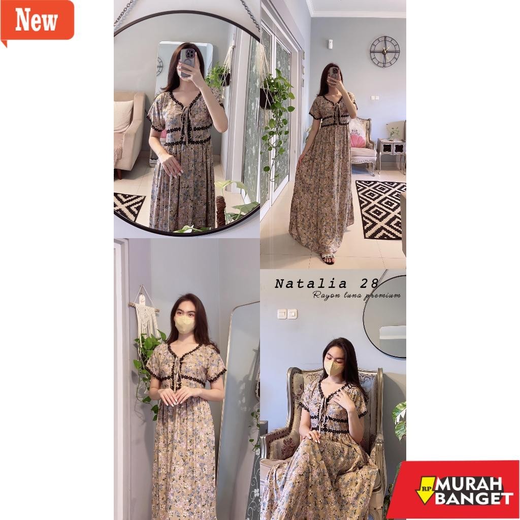 Baju lebaran ala Timur Tengah- Daster Cantik Fairuz Natalia ORIGINAL / Dress Terbaru 2021 / Dress Ke