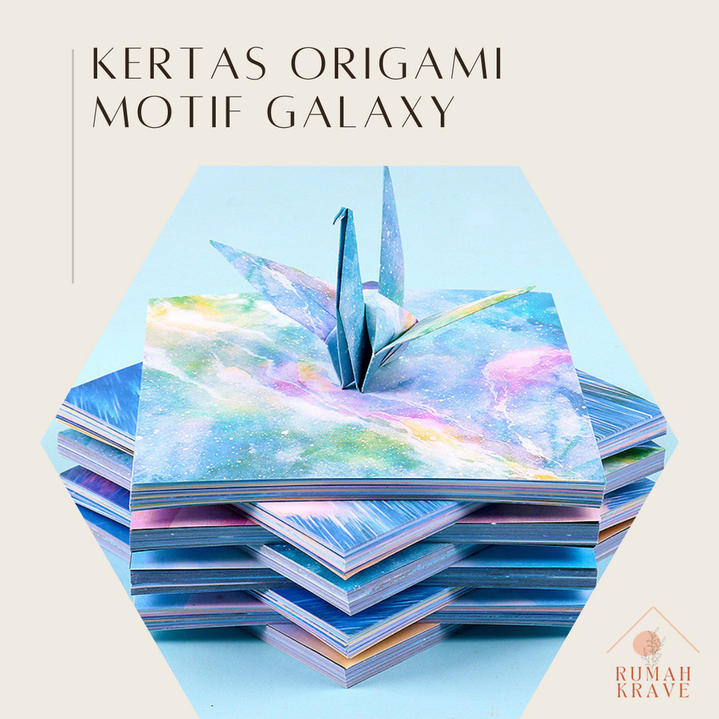 

RUMAH KRAVE - (72pcs) Kertas Origami Motif Galaxy Luar Angkasa Lipat