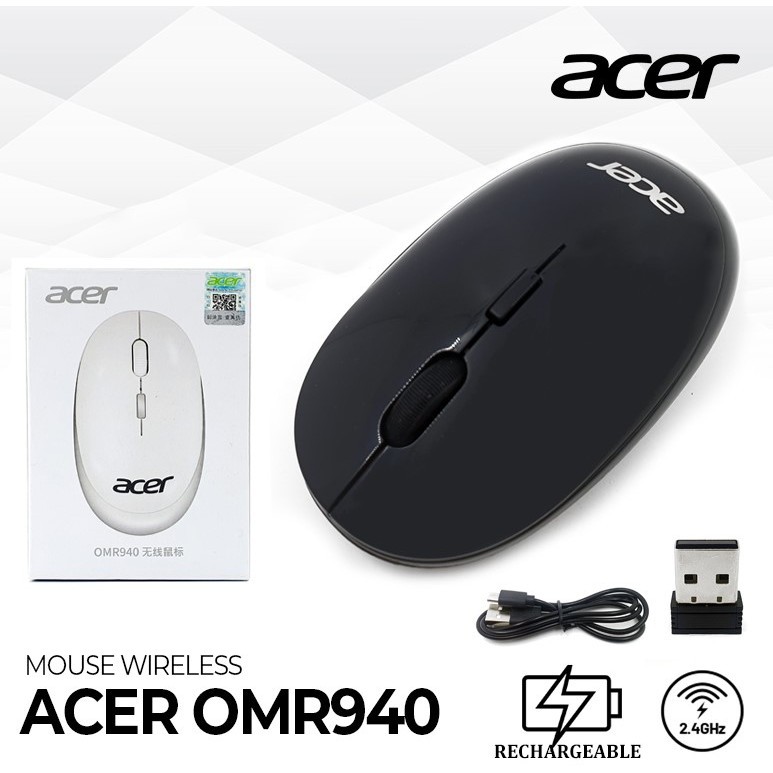 Mouse Wireless Rechargeable Acer OMR940 Bisa Di Cas Charger dicas