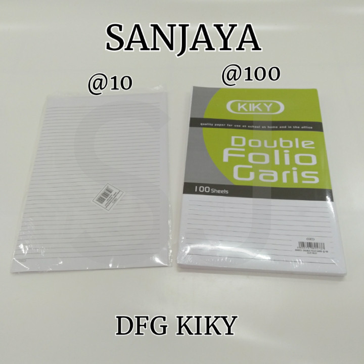 

(HASANS HOME)Kiky Kertas Double Folio Garis 100 Lembar / Kertas Double Folio / Dfg Kiky @100