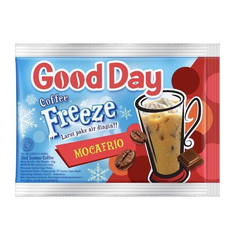 

kopi good day freeze mocafrio ( 10 sachet / renceng )