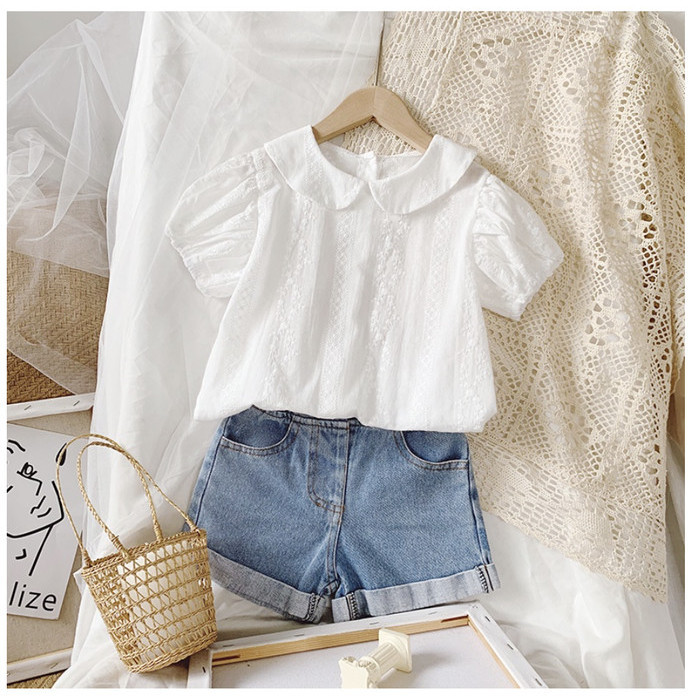 ✨BEST✨ -Baju Atasan Anak Perempuan 3-8 Tahun Blouse Anak Kemeja Anak Perempuan - 90