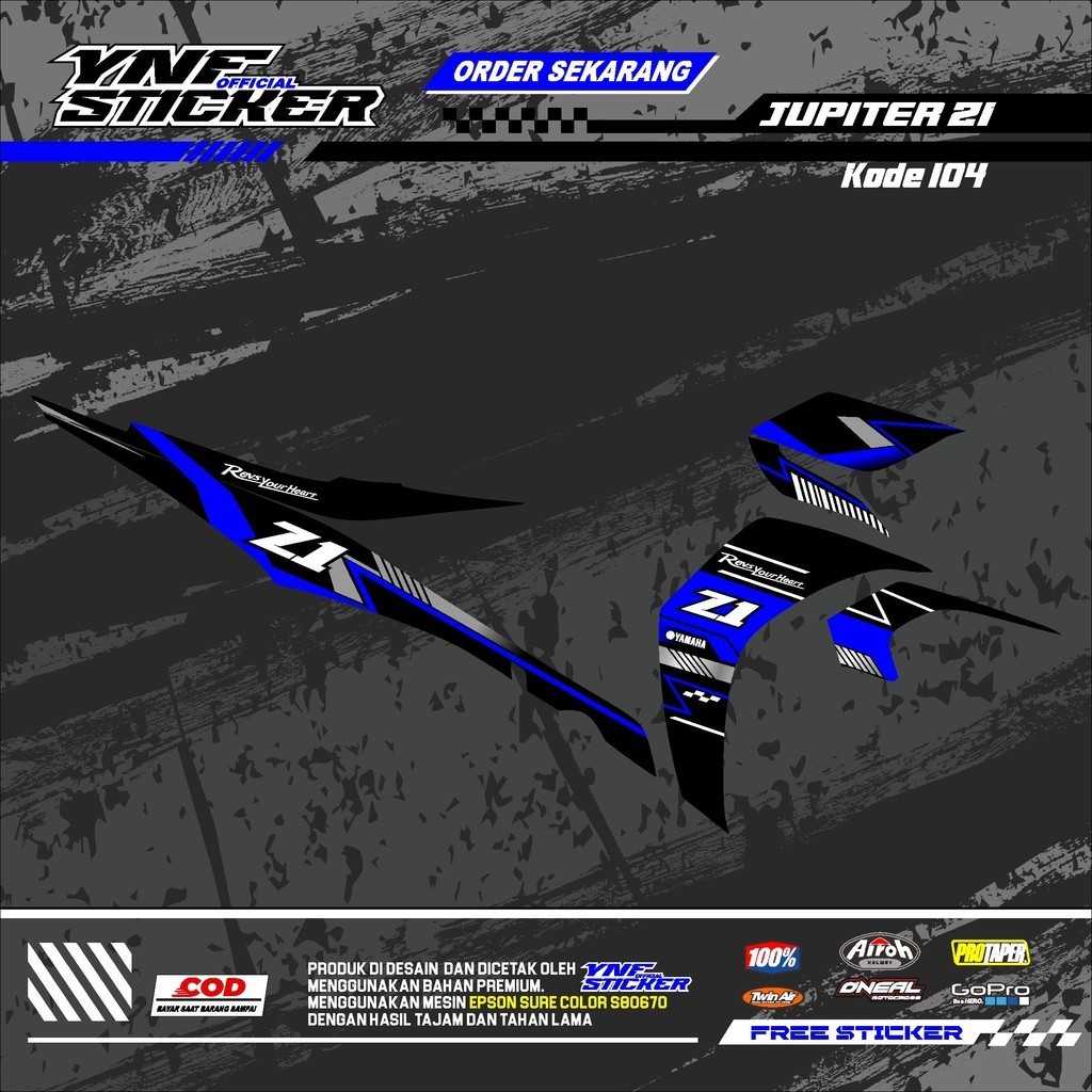 104 Sticker Striping Variasi Jupiter Z1 - Striping List Variasi Jupiter Z1