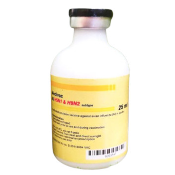 Vaksin Medivac AI T H5N1 & H9N2 Netto 25 ml Dosis 50 Ekor Vaksin Ayam Berkualitas Mencegah Penyakit 