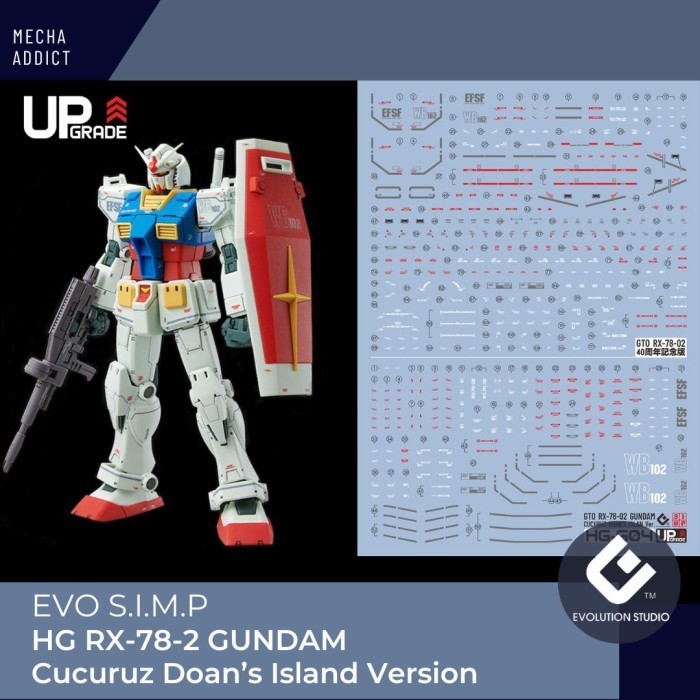 Water Slide Decal HG RX 78 2 GTO / Cucuruz Doan Island Version by EVO SIMP