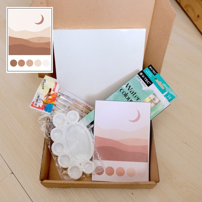 

Paket Melukis Aesthetic Paint By Number 20 x 20 painting kit Komplit - Paket 6