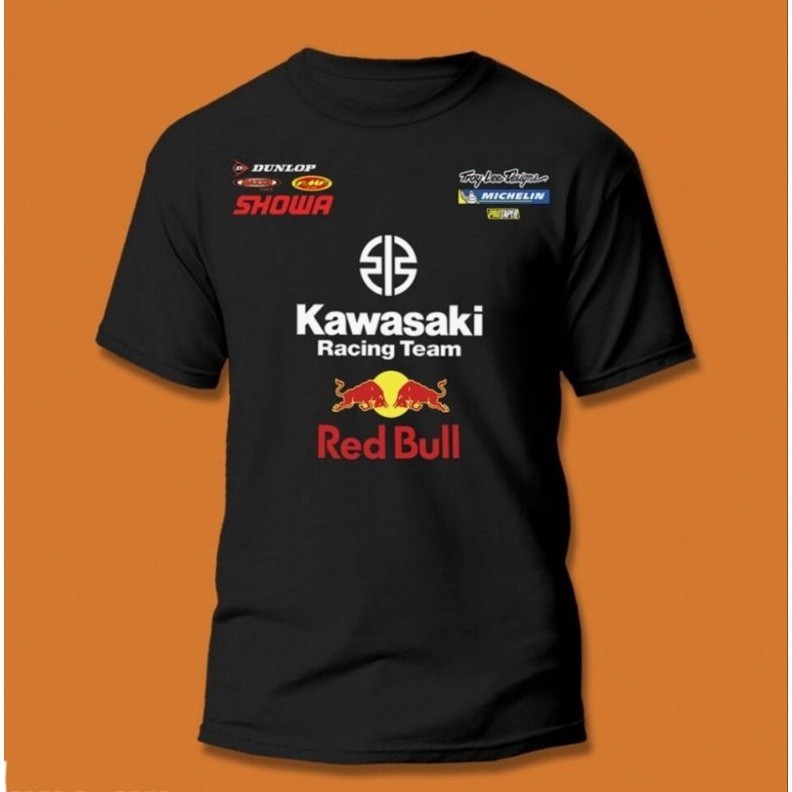 KAOS BAJU T-SHIRT KAWASAKI RED BULL BISA COD