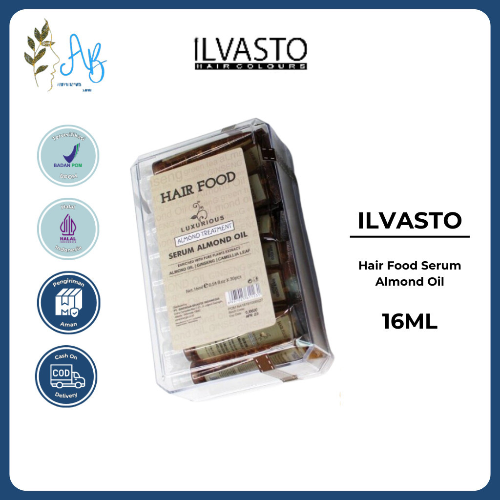 ILVASTO TERRA DIVERDE HAIR FOOD SERUM ALMOND OIL 16ML [1 BOX] - Rayyan Storee