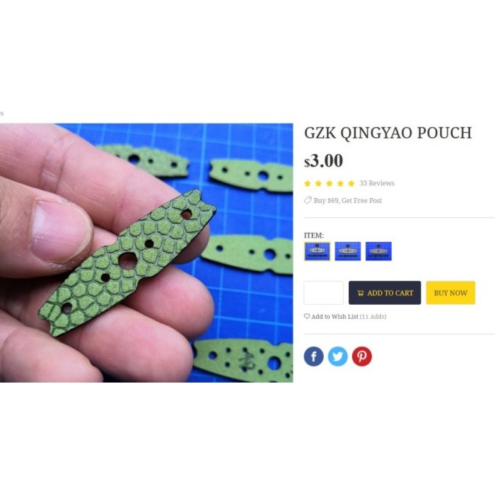 Ketapel GZK : QINGYAO POUCH - 54mm