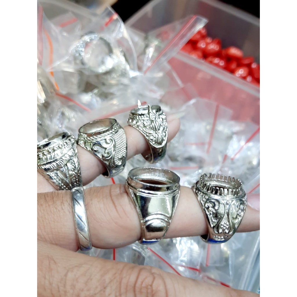 Dika Acc. RING ALPAKA SUPER SILVER / Emban Cangkang Cincin Alpaka Silver Anti Luntur / Emban Ring An