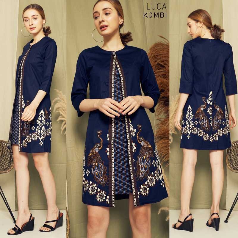 Luca Dress Jumbo - Dress Batik Jumbo Wanita Terusan Wanita