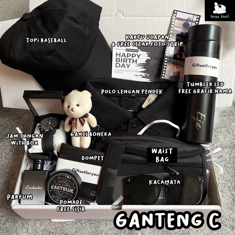 HAMPERS GIFT SET COWOK / KADO ULTAH COWOK / KADO BUAT KESAYANGAN / KADO MANLY / KADO SAJADAH / KADO 