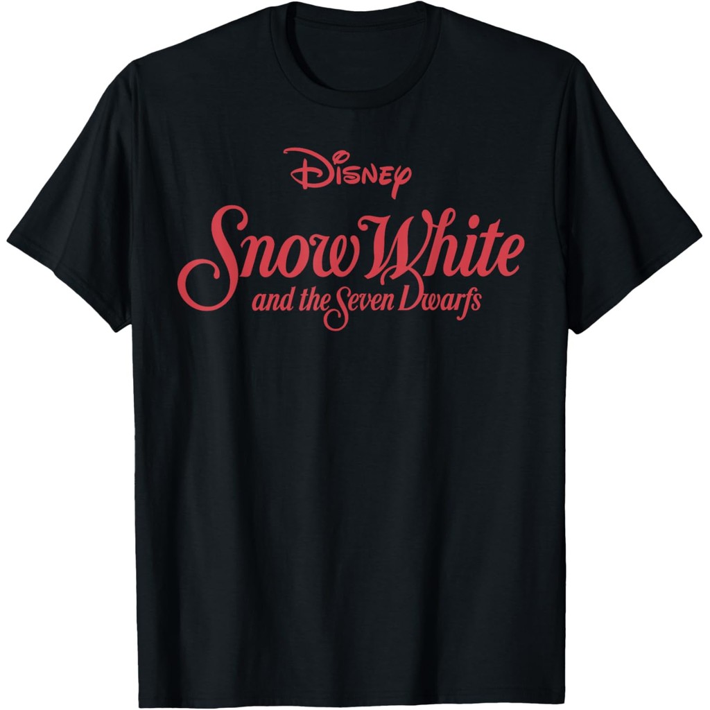 Baju Kaos Dewasa Disney Snow White Chest Movie Logo T-Shirt