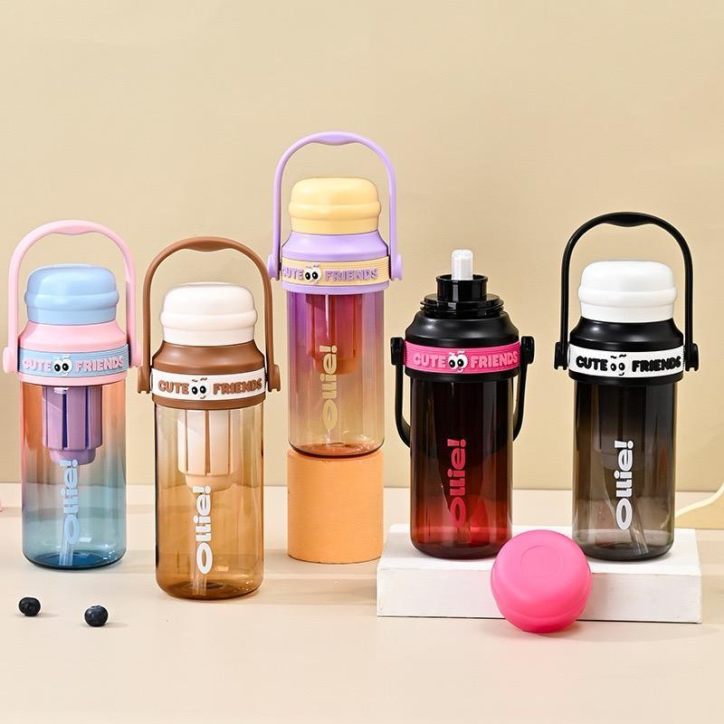 Botol Handle Ollie 760ml / Botol Minum Infused Sedotan Dengan Handle Botol [HX-3350]