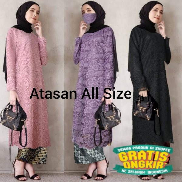 BBL / Atasan kebaya brokat modern atasan tunik kebaya kurung murah/ Model Terbaru anak remaja