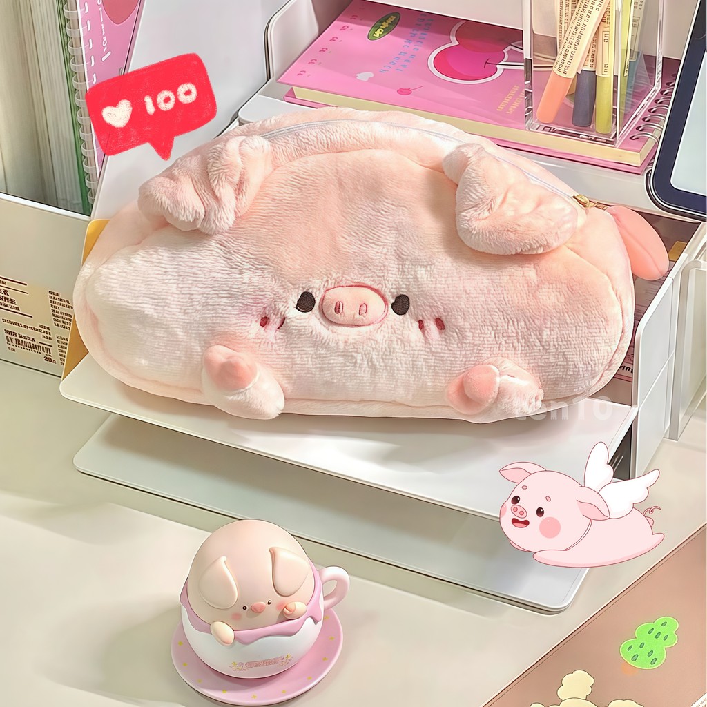 

[COD] Pink Piggy Cartoon Pencil Case Kotak Pensil Kawaii Kapasitas Besar Kotak Penyimpanan Kotak Pensil Kapasitas Besar Peralatan Kantor Dan Siswa