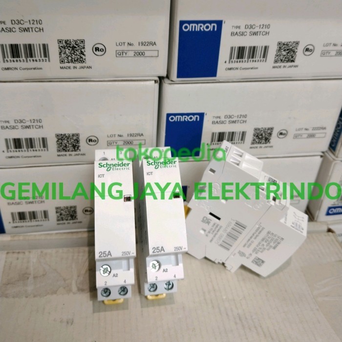SCHNEIDER ICT 25A 2NO A9C20732 CONTACTOR  SCHNEIDER DIN iCT 25A ASLI
