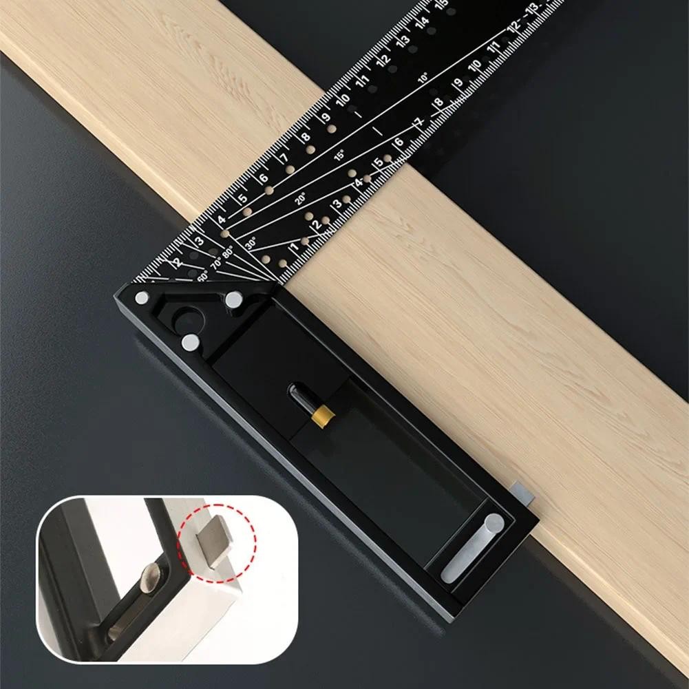 

Ruler Measuring Ruler Tool High Carbon Steel Multi-Angle Precise Silver Universal Aluminum Alloy Additional Features