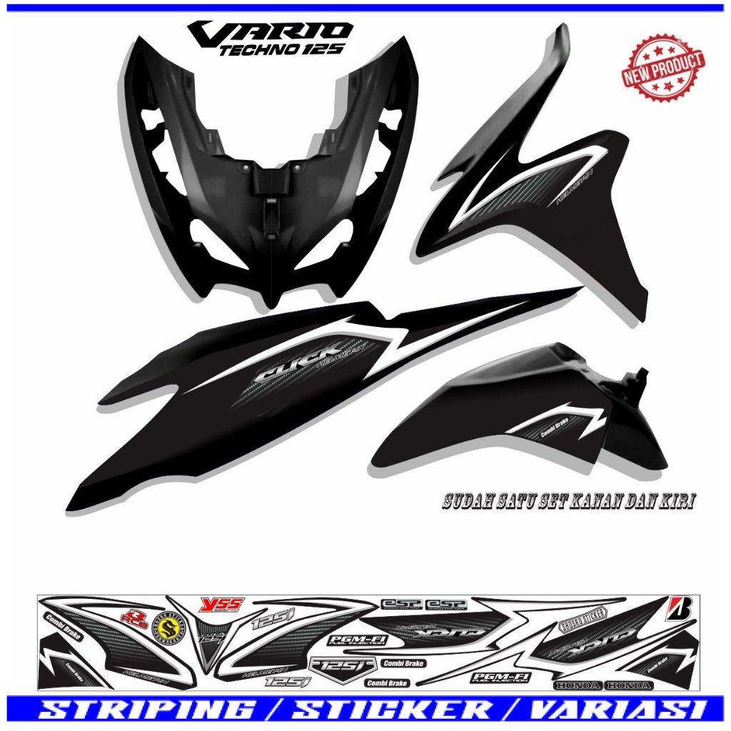 STRIPING VARIO TECHNO 125 / LAMA / STIKER CLICK / STICKER VARIO VARIASI MOTOR