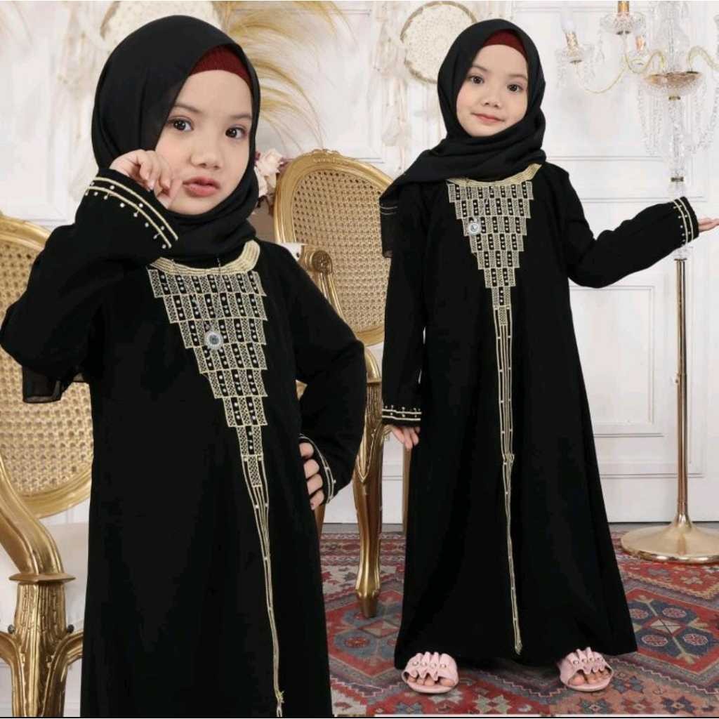 murah Abaya 445 cacing-fashion anak-gamis kapel-anak-muslim kids-fashion kids-pakaian gamis-pakaian 