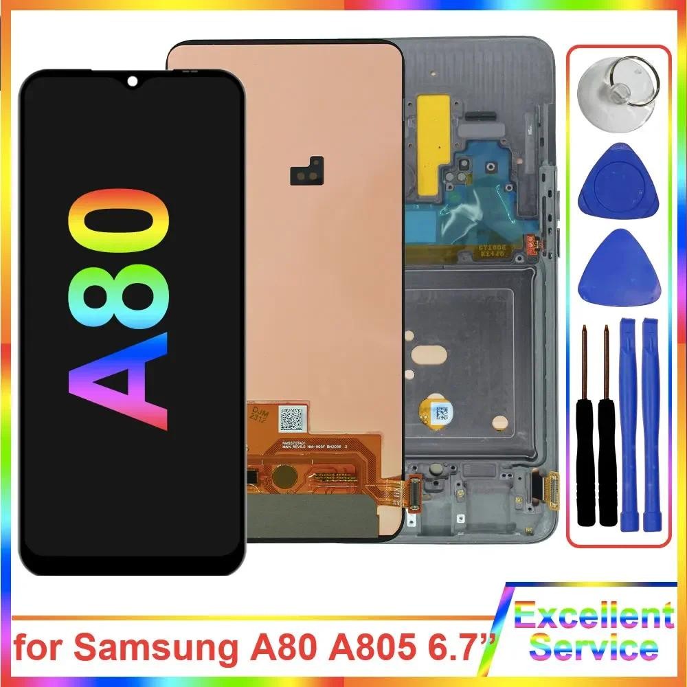 New AMOLED LCD for Samsung Galaxy A80 A805N LCD Display Touch Screen Digitizer Replacement for Samsu