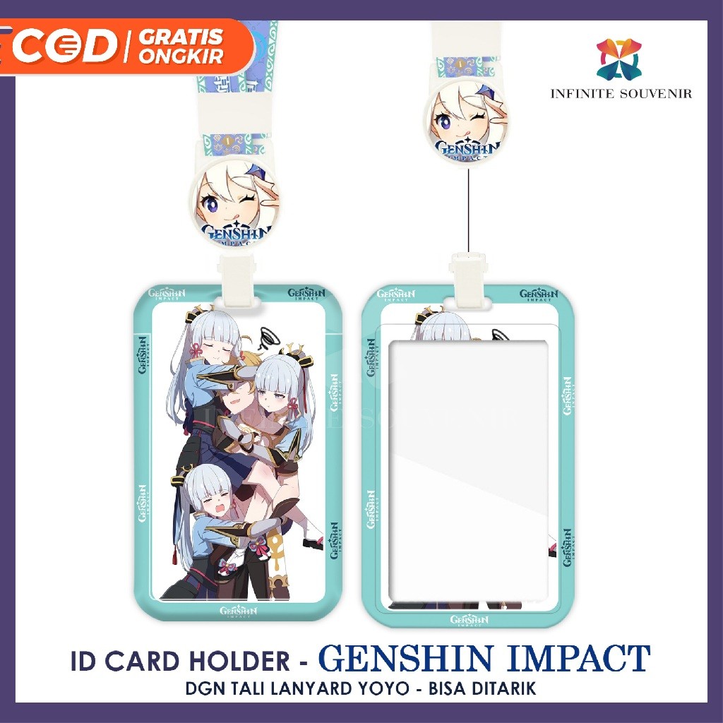 

(N017) ID Card Holder Tali Yoyo Genshin Impact / Nametag Yoyo / Card Holder Yoyo / Card Holder Tali Bisa Ditarik