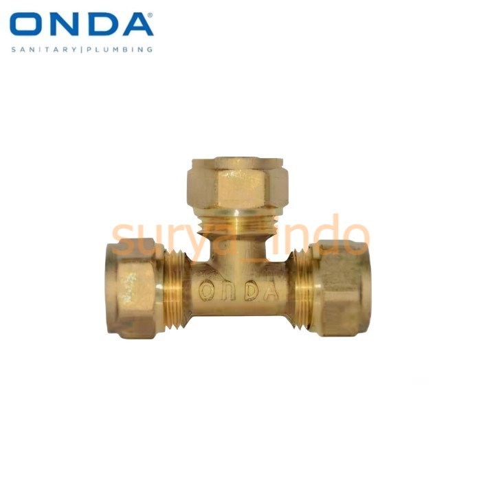 TEE / T SAMBUNG 1/2" KUNINGAN ONDA AIR PANAS - T CABANG 3