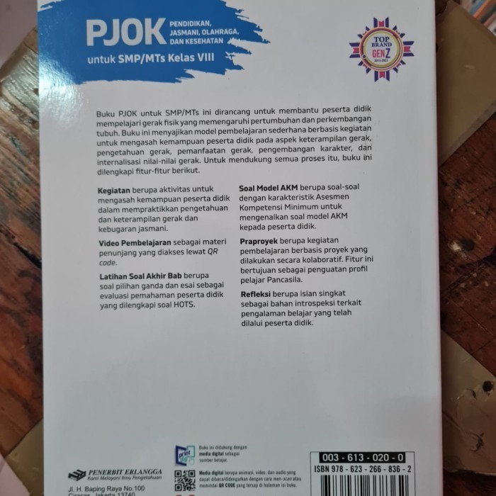 

OBRAL Buku SMP PJOK Kelas 8 Kurikulum Merdeka Erlangga