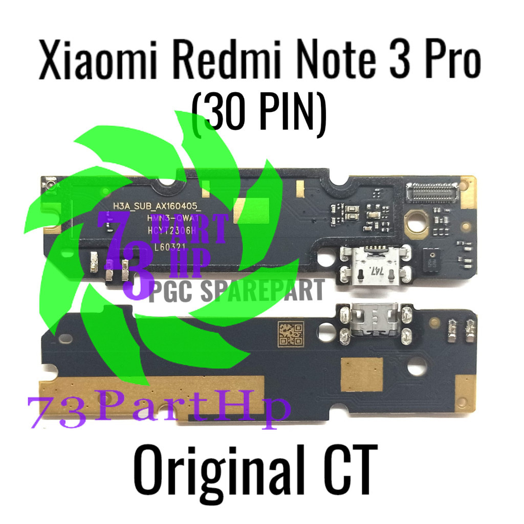 Original CT Ada IC - Papan Konektor PCB Connector Charger & MIC Xiaomi Redmi Note 3 Pro Kenzo - Soke