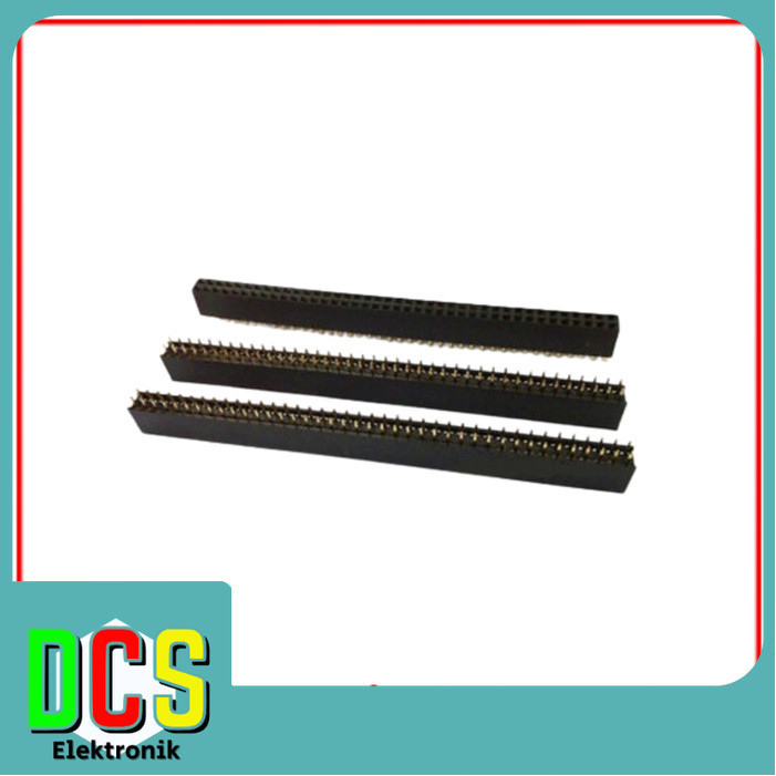 Pin header 2x40 Female Warna Hitam untuk PCB pasangan Pin Header
