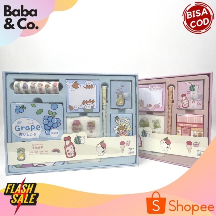 

EE620 PAKET JURNAL 7 IN 1 MIX FRUIT CUTE JURNAL SET MURAH PAKETHARIANP