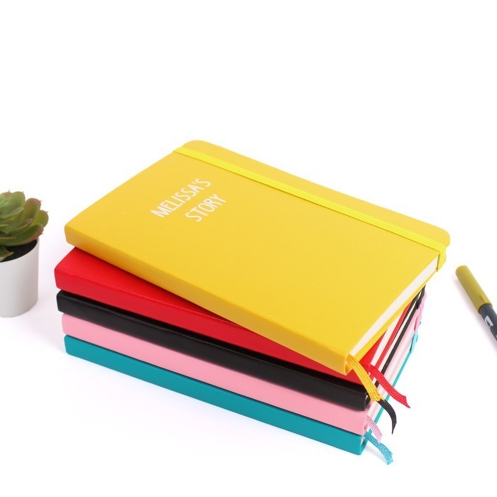 

Notebook Classic White Ink Custoom.in - Notebook Leather Print UV - Pink