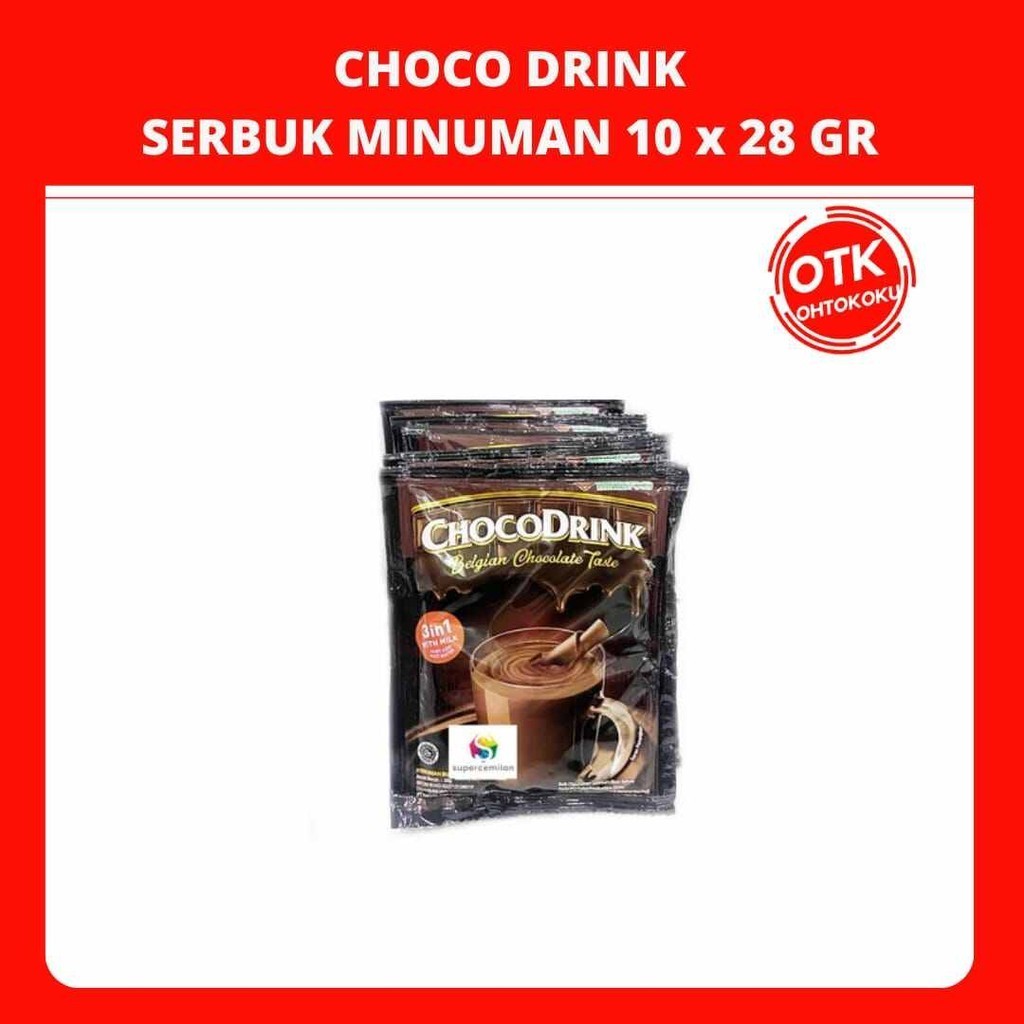 

CHOCO DRINK MINUMAN COKLAT SERBUK 28GR X 10 PCS - 1 RENTENG