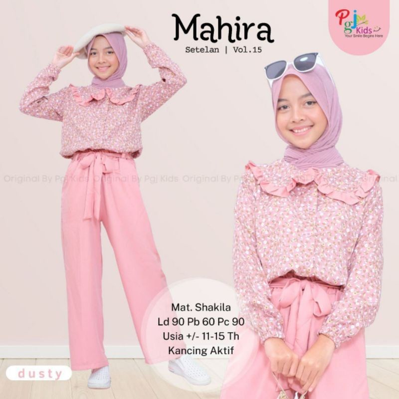 MAHIRA SET KULOT remaja tanggung motif bunga usia 11 12 13 14 tahun original Produk PGJ Kids l setel