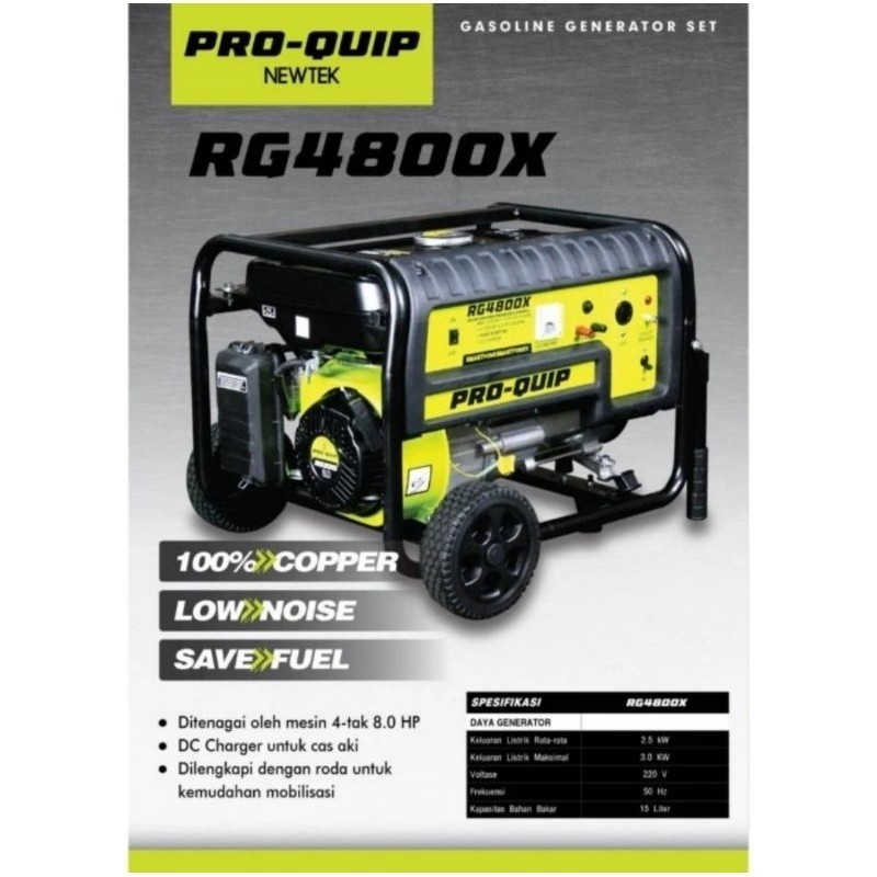 Genset PROQUIP RG4800X Manual (Output 3000 Watt)