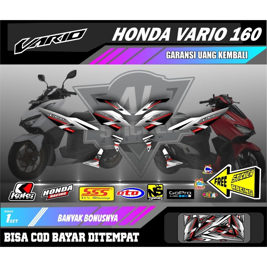 Striping Vario 160 Cbs Abs terbaru stiker list Vario 160 No.16 D