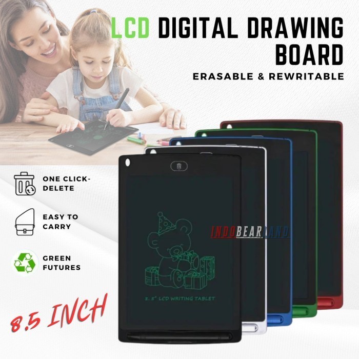 

Lcd Drawing Writing Tablet 8.5" - Papan Tulis Gambar - random