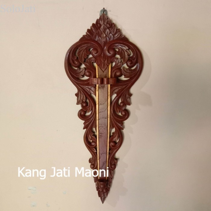 

blawong tempat pajangan pusaka ukiran kayu jati Murah Meriah JD21 murah