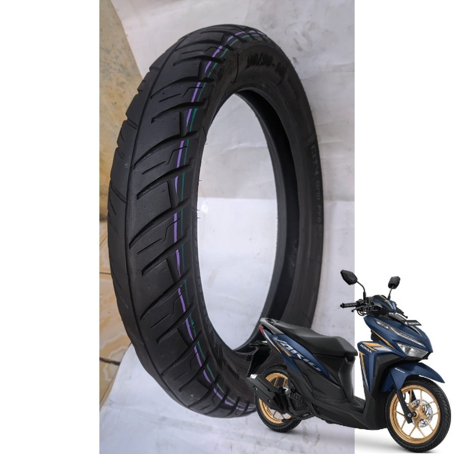 BAN ALL NEW VARIO 125 DEPAN UKURAN 80/90 RING 14 TUBLES MERK MICHELIN CITY GRIP TERJAMIN terbaik